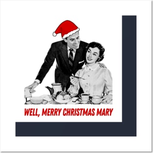 Retro Christmas - Merry Christmas Mary! Posters and Art